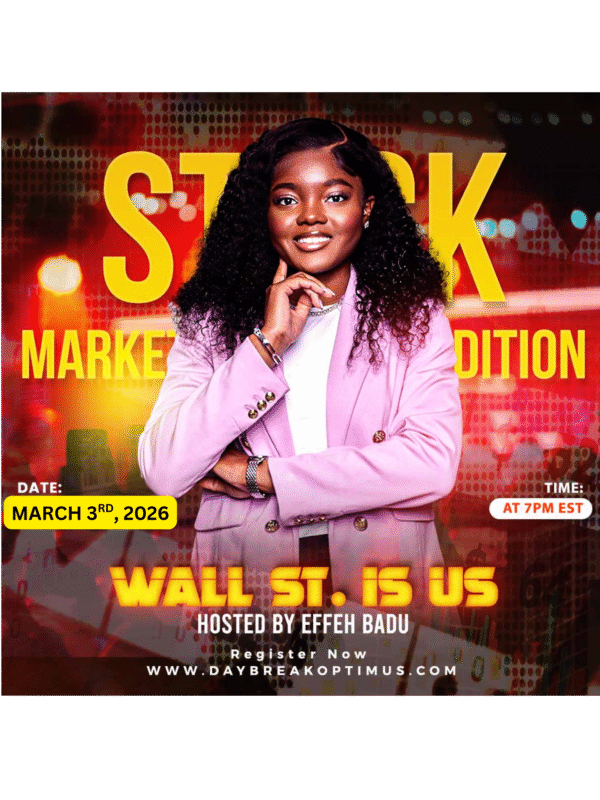 Wall Street Is Us: 6-Weeks Virtual Masterclass — The ABC’s of the Stock Market (March 3rd - April 11, 2026)